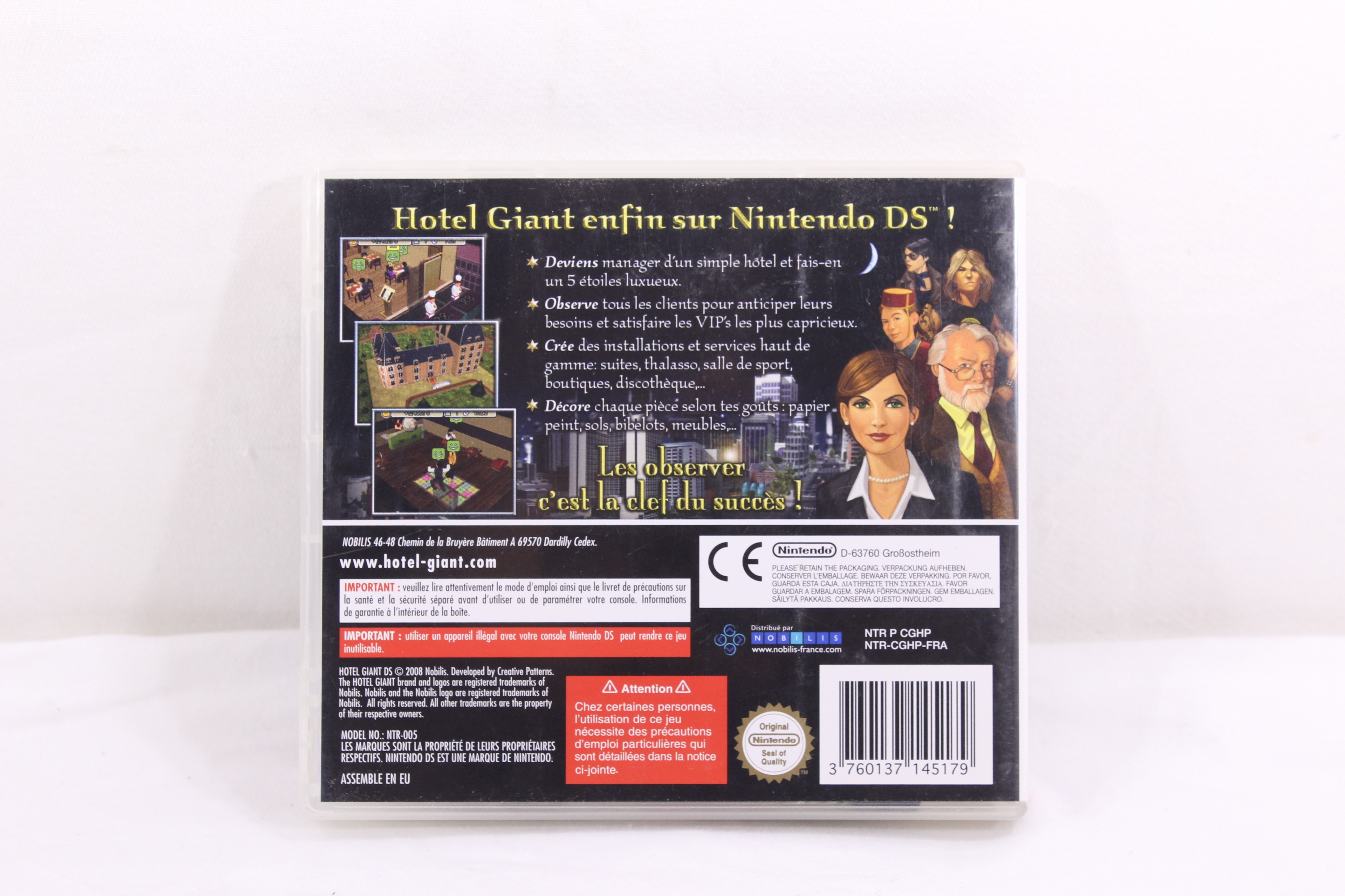 Voir photo 3 de Cartouche de jeu vidéo + boite ' Hotel Giant' - Nintendo DS Cartouche de jeu vidéo + boite ' Hotel Giant' - Nintendo DS Bon état - Vue 3 -
